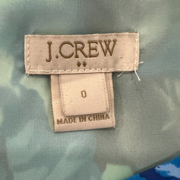 J. Crew Floral Gallery Shift Dress in Mint Green Size 0 - Picture 6 of 7